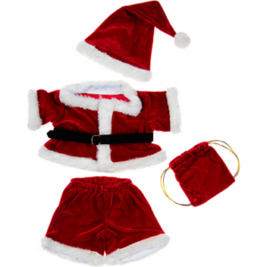 Tj’s Teddies Santa Outfit 16″